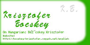 krisztofer bocskey business card